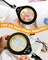 Magnifying Glass with Light, 10X & 5X Real Glass & Anti-Glare Lens, 5 Color Mode Stepless Dimmable LED Desk Magnifying Lamp, Hands-Free Desk Lamp with Clamp for Crafts Reading Repair Hobby (Yellow)